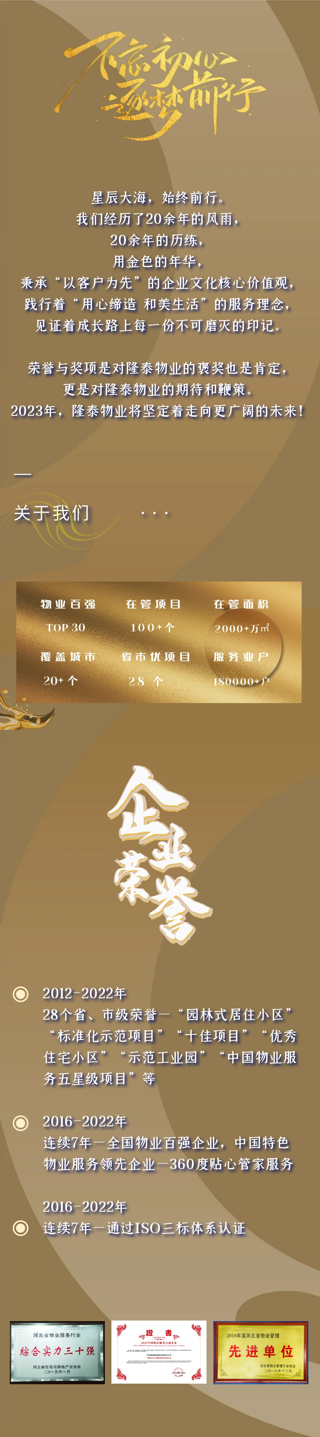 隆泰物業(yè)｜承載榮耀，不忘初心(圖1)